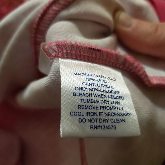 Vineyard Vines pink&white whale tail 1/4 zip Jersey pullover sz small - Picture 3 of 5